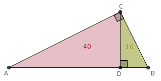 Medidas de un triángulo rectángulo dadas dos des sus áreas