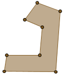Polígono concavo de ocho lados