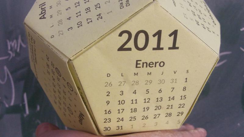 Calendario 2011 Dodecaedro con Origami