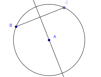 GBC-Teorema (Mediatriz de cuerda, por el centro pasa)